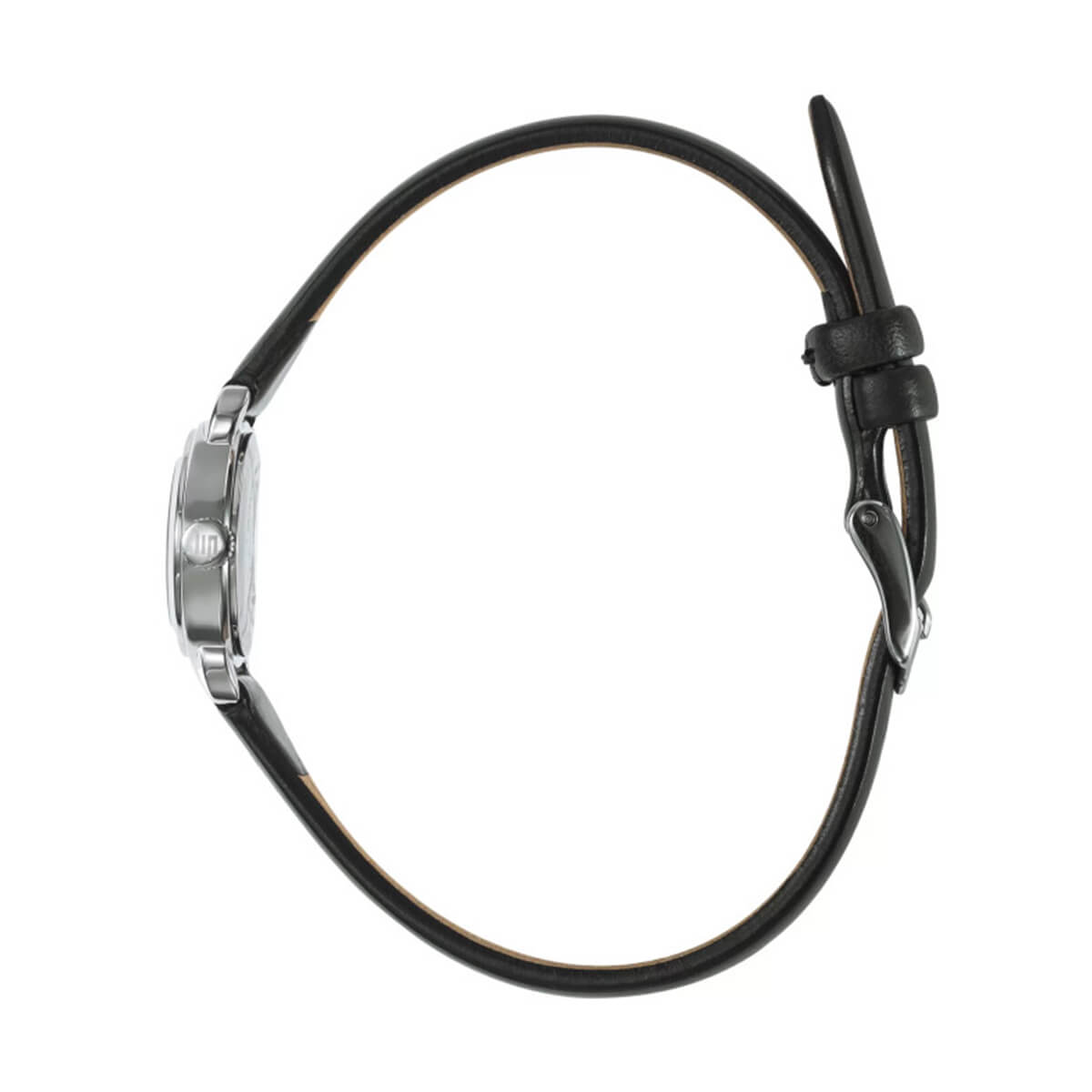 アンリエット クラシック 18mm シルバー シルバーダイヤル ブラックレザーストラップ