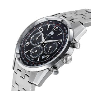 ヒマラヤ クロノグラフ 40mm シルバー ブラックダイヤル ステンレススチール ブレスレット