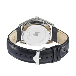 ヒマラヤ クラシック 40mm デイデイト シルバー ブラックダイヤル ブラックレザー