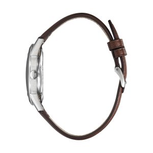 ヒマラヤ 40MM セクターダイヤル シルバー グリーン ブラウンレザー